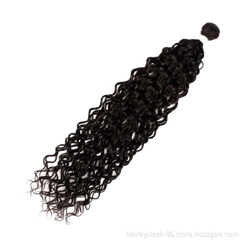 REBECCA 20 to 40 inches kinky curl mini curl water wave new fiber 8A grade 100 gram natural black brazilian hair bundles